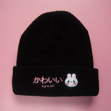 Load image into Gallery viewer, Kawaii Bunny Beanie - Black