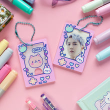 Load image into Gallery viewer, Bear Acrylic Photo Holder Keychain