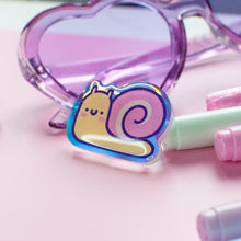 Load image into Gallery viewer, Cute Snail Acrylic Pin
