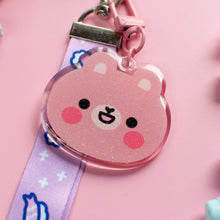 Load image into Gallery viewer, Bear Acrylic Charm and Lanyard Keychain