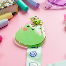 Load image into Gallery viewer, Frog Acrylic Charm and Lanyard Keychain
