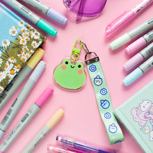 Load image into Gallery viewer, Frog Acrylic Charm and Lanyard Keychain