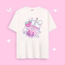 Load image into Gallery viewer, Kawaii Boba T-Shirt - White