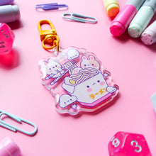 Load image into Gallery viewer, Ramen Noodle Bunnies Acrylic Keychain