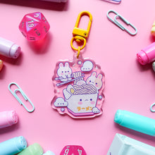 Load image into Gallery viewer, Ramen Noodle Bunnies Acrylic Keychain