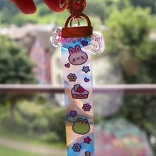 Load image into Gallery viewer, Kawaii Acrylic Charm and Holographic Lanyard Keychain