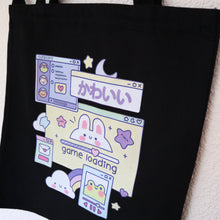 Load image into Gallery viewer, Kawaii Tabs Tote Bag - Black