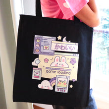 Load image into Gallery viewer, Kawaii Tabs Tote Bag - Black