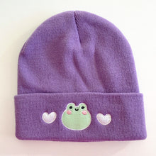 Load image into Gallery viewer, Froggie Beanie - Purple