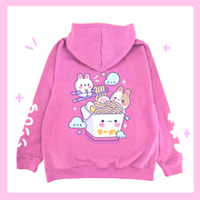 Load image into Gallery viewer, Noodle Boba Bunnies Hoodie - Pink