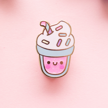 Load image into Gallery viewer, Glitter Milkshake Enamel Pin