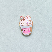 Load image into Gallery viewer, Glitter Milkshake Enamel Pin