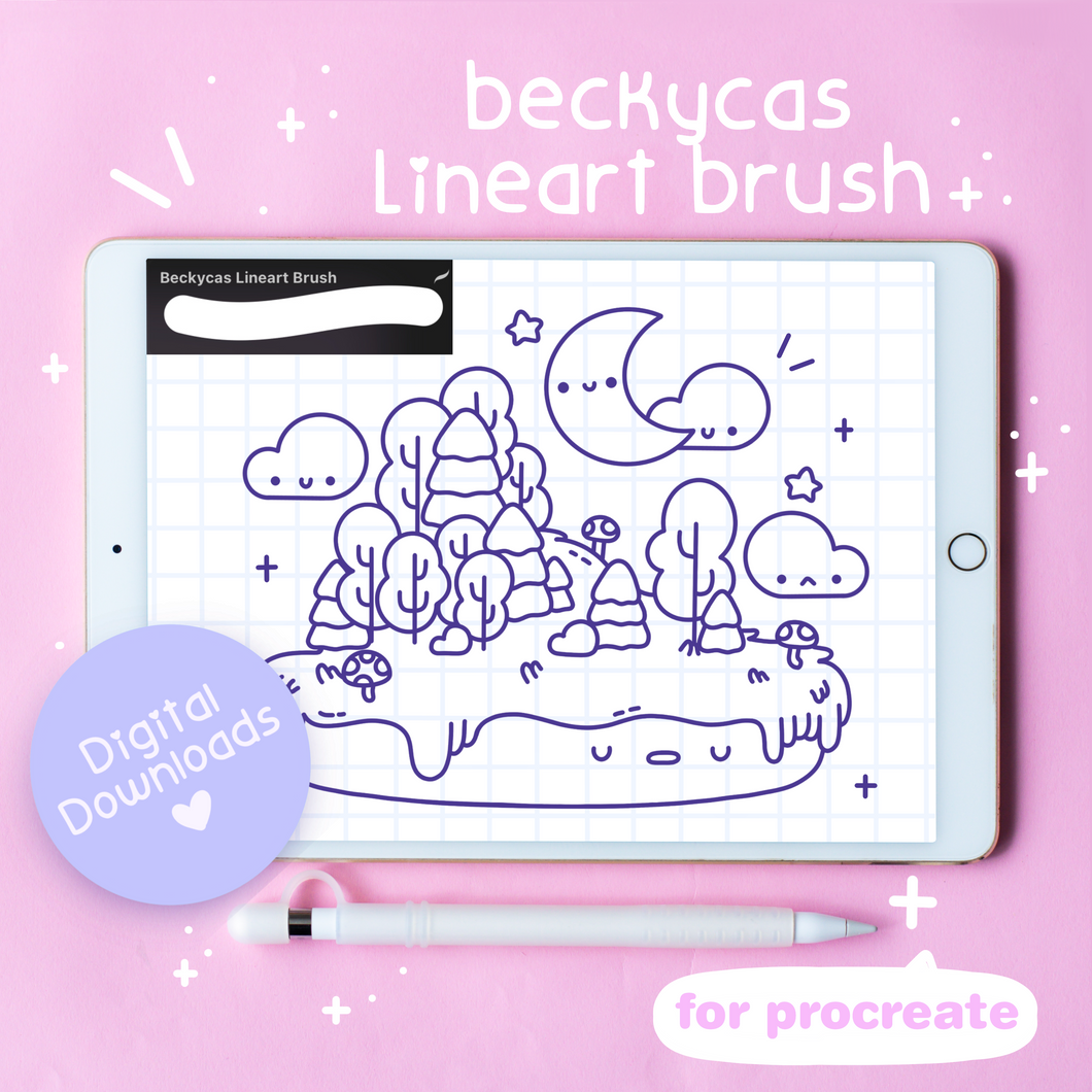 Beckycas Lineart Brush for Procreate