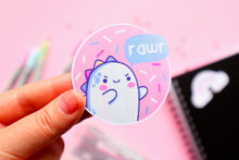 Load image into Gallery viewer, Kawaii Dino RAWR Iron-On Woven Patch