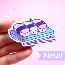 Load image into Gallery viewer, Kawaii Sushi Holographic Sticker