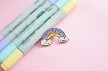 Load image into Gallery viewer, Cute Badass Rainbow Enamel Pin