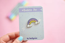 Load image into Gallery viewer, Cute Badass Rainbow Enamel Pin