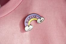 Load image into Gallery viewer, Cute Badass Rainbow Enamel Pin