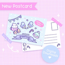 Load image into Gallery viewer, Season's Greetings Printable Postcards