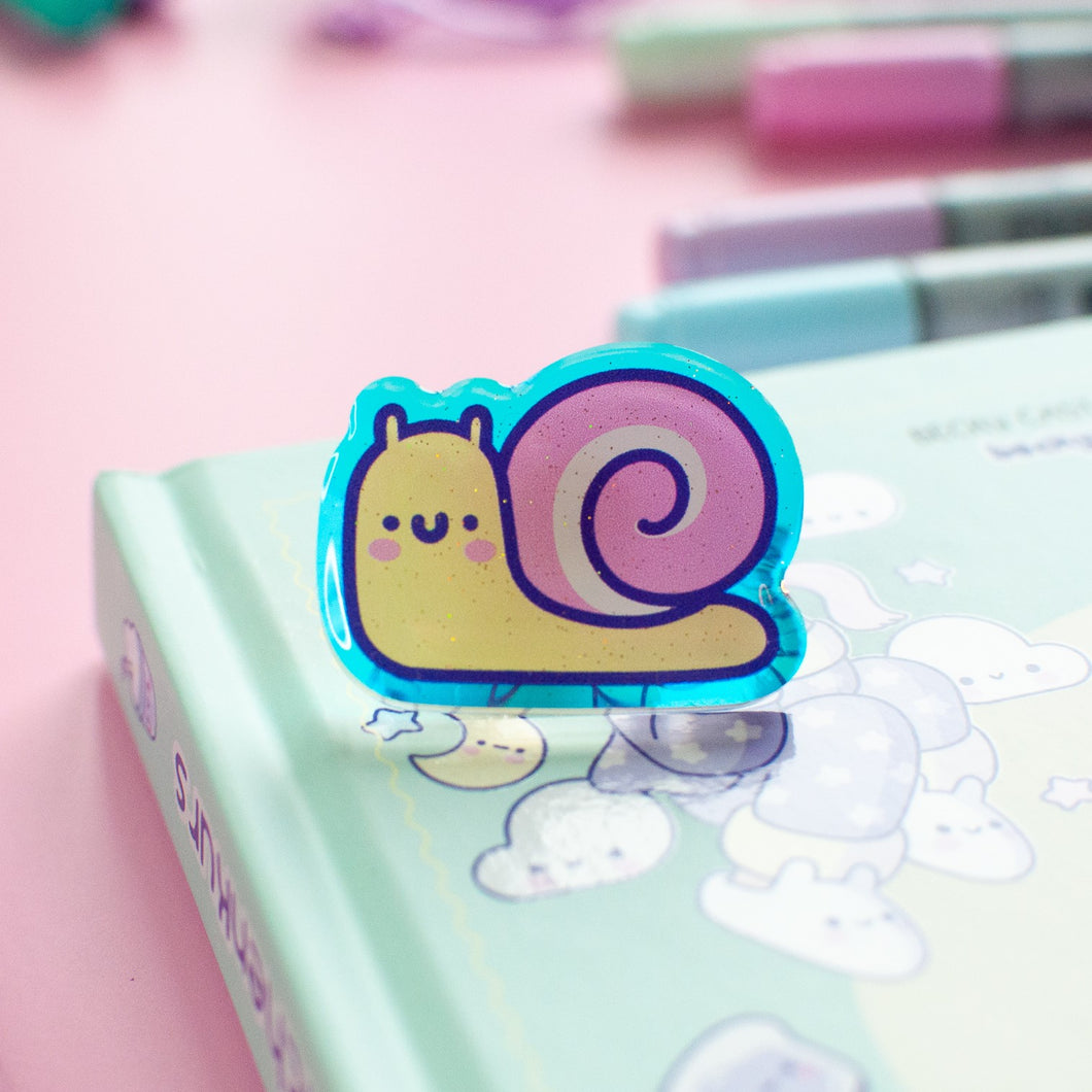 Cute Snail Acrylic Pin
