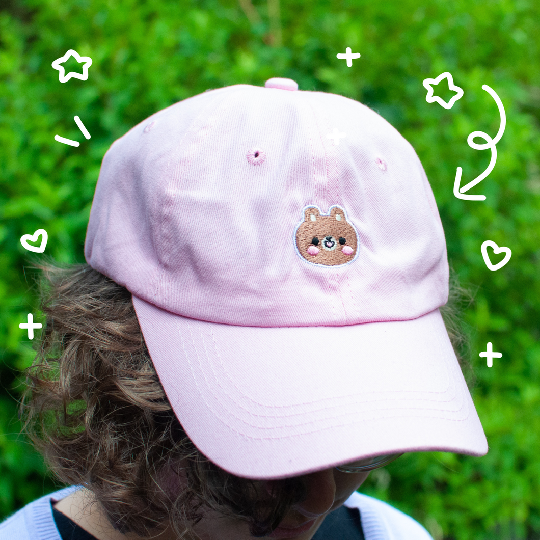 Bear Cap - Cute Hat -Pink