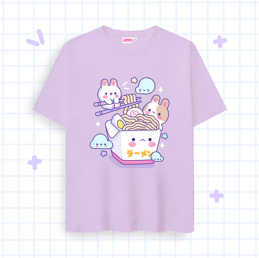 Kawaii Noodles T-Shirt - Purple