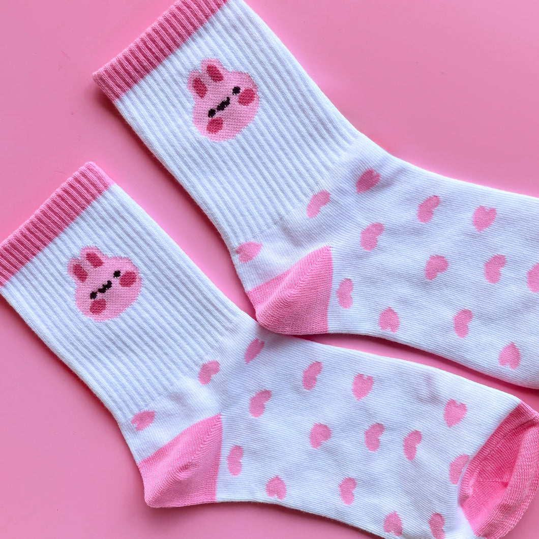Pink Bunny Socks