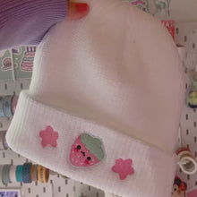 Load and play video in Gallery viewer, Strawberry Beanie - White
