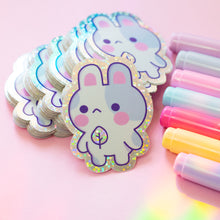 Load image into Gallery viewer, Crunchy the Bunny Holographic Sticker
