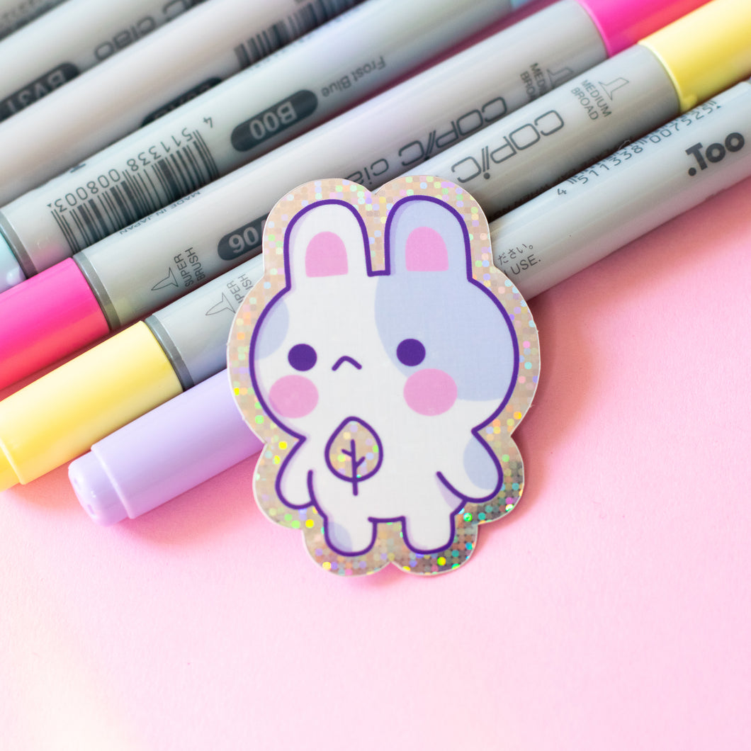 Crunchy the Bunny Holographic Sticker