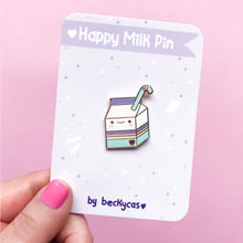 Load image into Gallery viewer, Happy Milk Rainbow Enamel Pin
