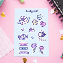 Load image into Gallery viewer, Kawaii Valentine&#39;s Day Stickers
