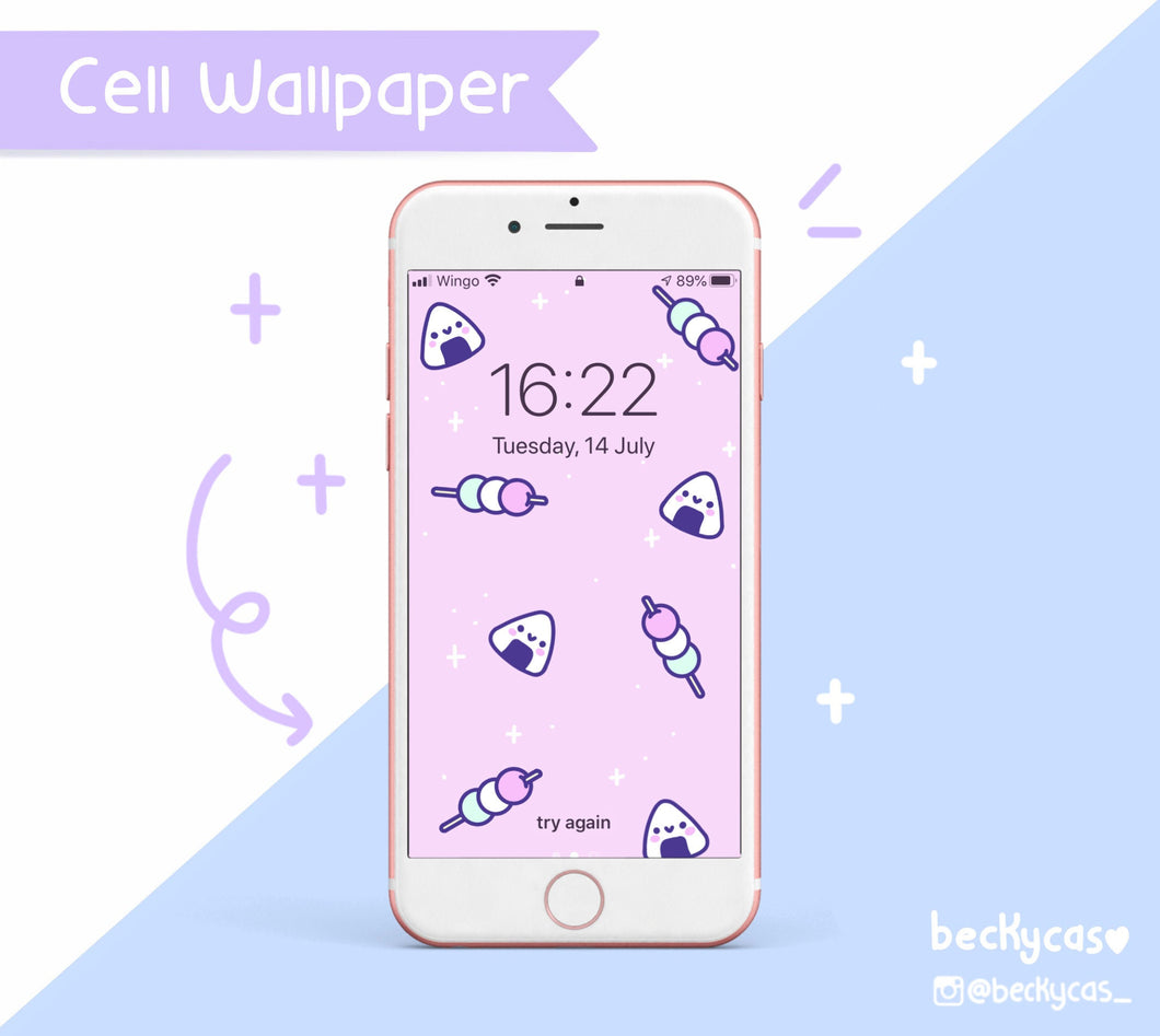 Cute Japanese Treats Phone Wallpaper